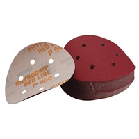 600 Grit, 6" Dia Hook & Loop Sandpaper, 50 Pk